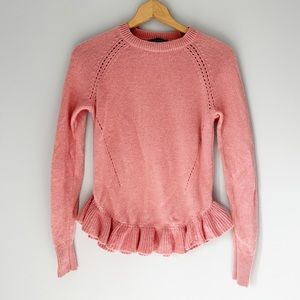 Ann Taylor Ruffled Wool & Cashmere knitted Sweater